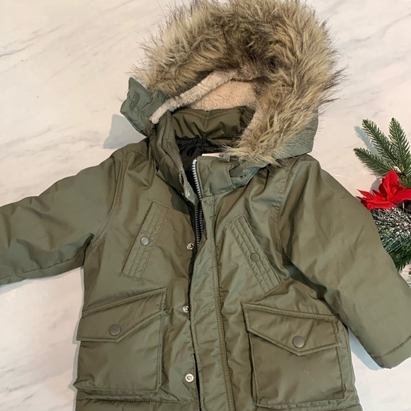 H&M Hooded Zip Front Lined Water Repellent Jacket - Picture 1 of 4